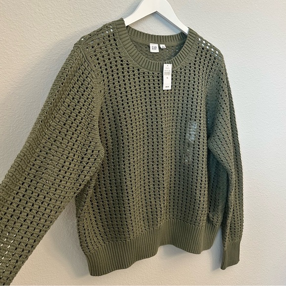 ☀️ NWT GAP Crochet Crewneck XL Sweater - Picture 4 of 13